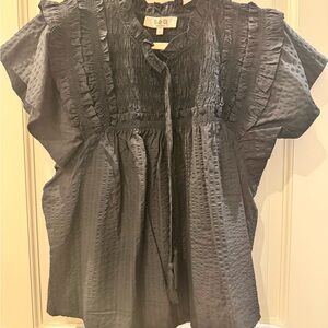 Sea New York Women's Black Ruffled Top